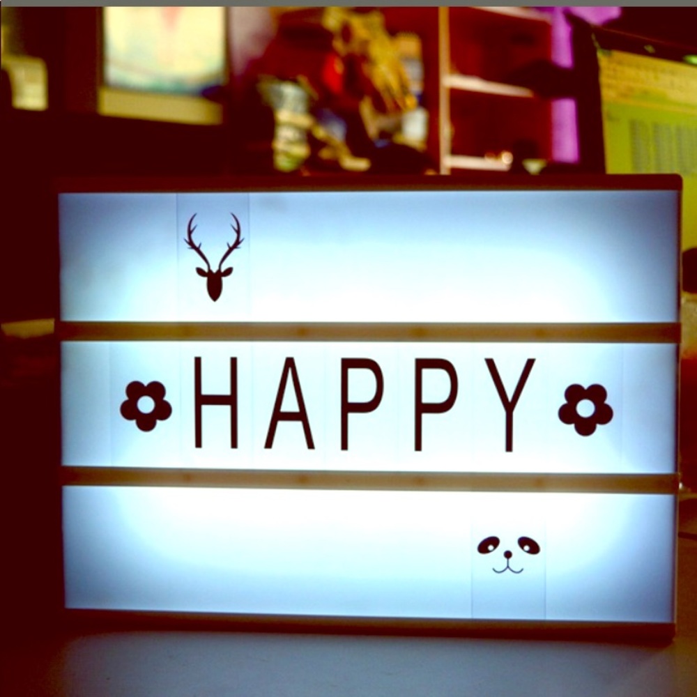 Cinematic light box DYI Messages and and Design